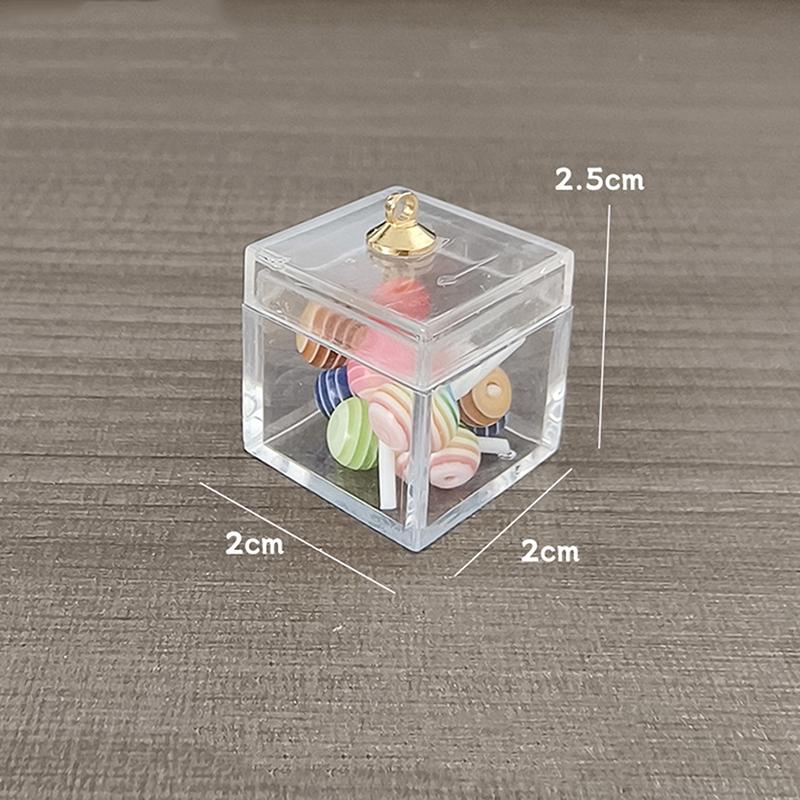 Dollhouse Simulation Christmas Candy Cookies Gift Box Model Dollhouse Kitchen Dessert Decoration Dolls House Food Accessories