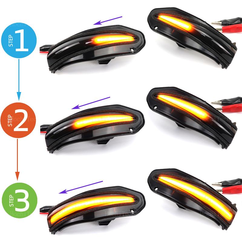 Dynamic Black LED Turn Signal Sequential Rearview Mirror Light For Toyota RAV4 XA40 4Runner Highlander XU50 Kluger Noah R80
