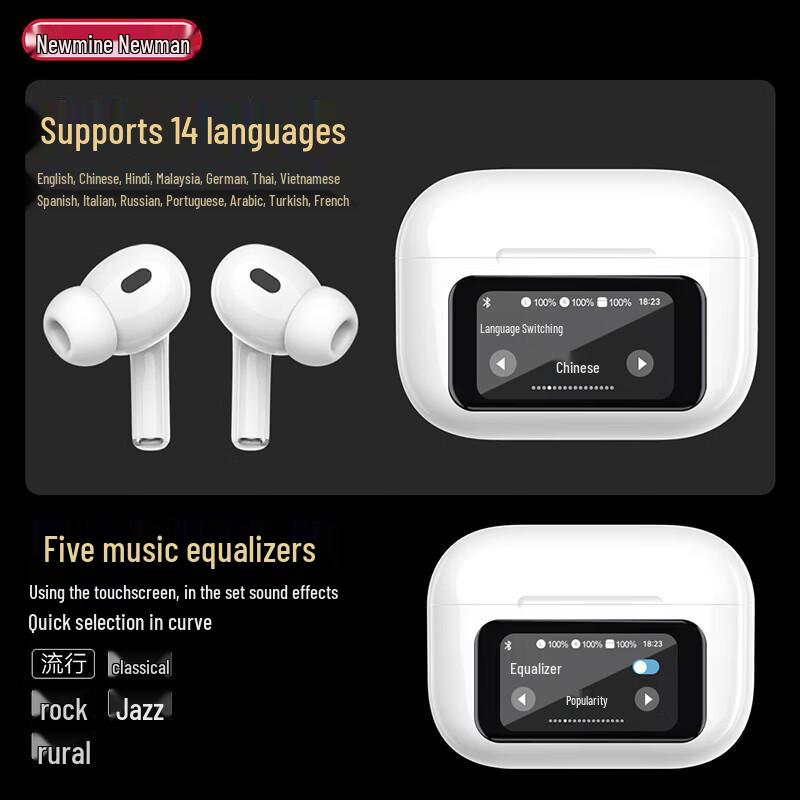 Newmine T9 Active Noise Cancelling Wireless Bluetooth Earphones