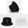Cotton Baseball Cap With Love Heart Embroidery Design For Outdoor Men Women Summer Casual Wear