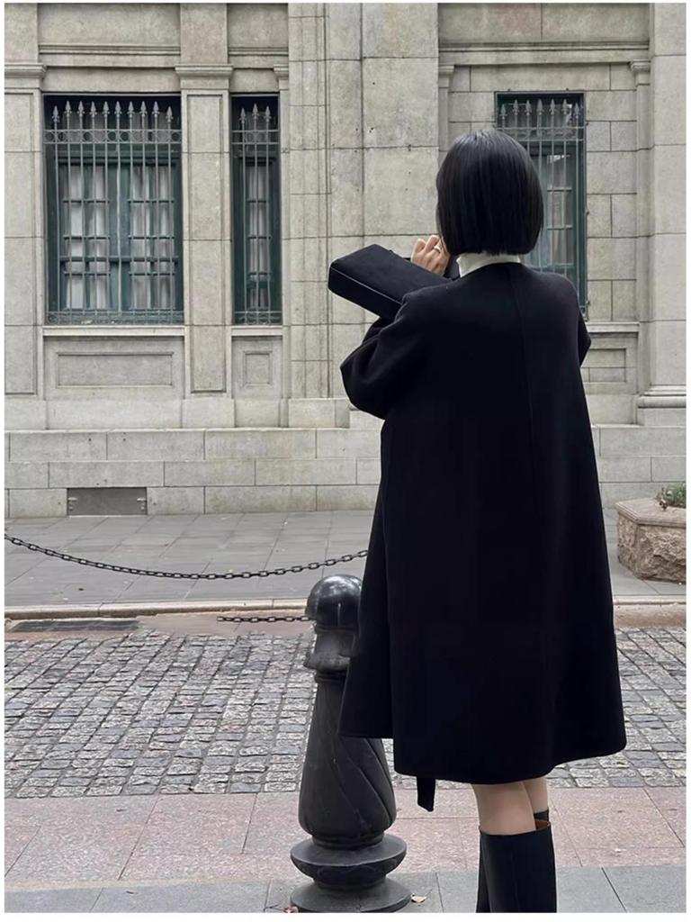 Autumn/Winter V-Neck Wool Vest Dress - Stylish Slimming Design