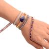 Natural stone amethyst multi-layer leather hand-woven winding bracelet bracelet jewelry Bohemian