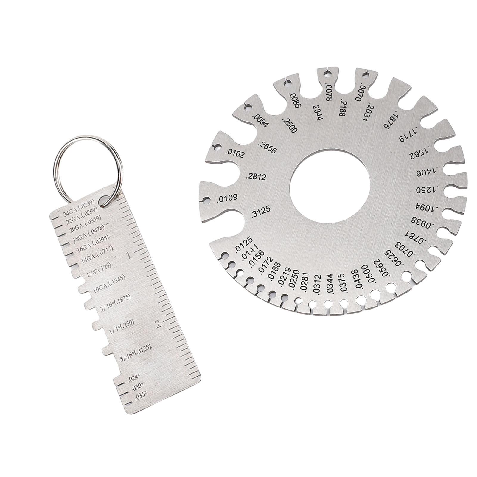 

2 Pcs Wire Sheet Thickness Measurement Tool High Precise Plated Size Inspection Tool for Welding