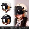 Retro Semi-Open Motorcycle Helmet 3/4 Cross-Country Riding Accessory Classic Bicycle Headgear for Men And Women A16