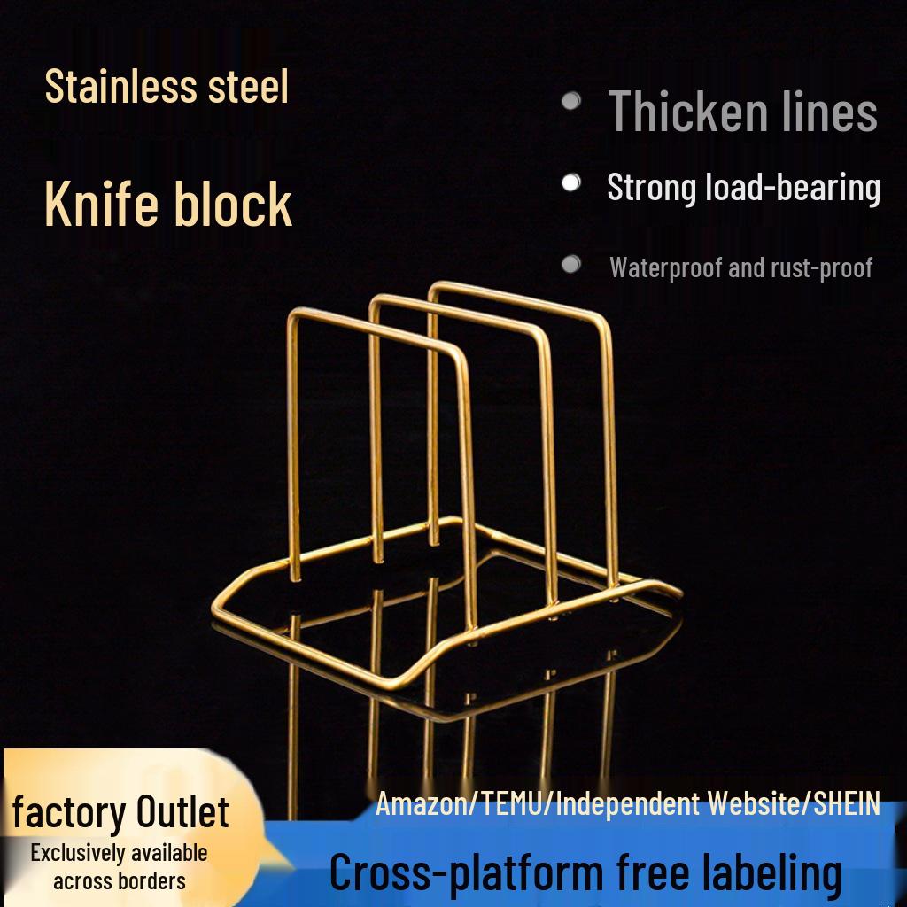 Stainless Steel Cutting Board and Pot Lid Storage Rack for Kitchen Organization
