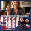 DIY Beads Set for Handmade Jewelry Making Patriotic Star and Round Beads for Crafting Bracelets Necklaces and Accessories