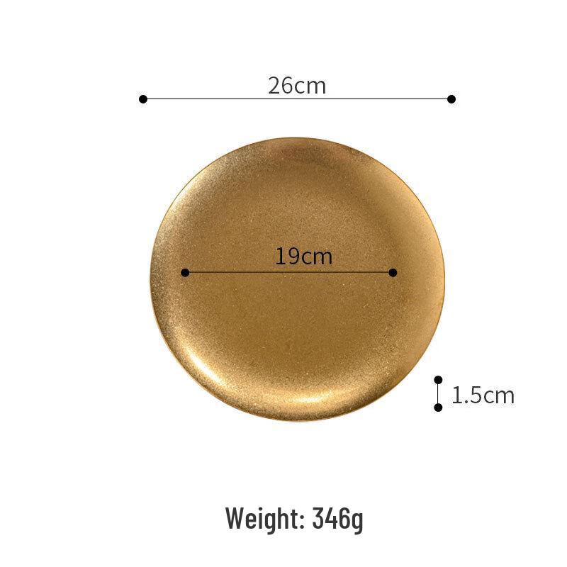 

ZISIZ Stainless Steel Round Dessert & Snack Plate