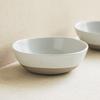 Minimalist Style Brown Bottom Ceramic Bowl Creative Oval Bowl Household Dish Bowl Noodle Bowl Salad Bowl Sesame Glaze Tableware Bowl