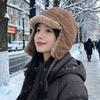 Cute Velvet Thickened Double-sided Thermal Hat Children Winter Retro Flying Hat Ear Protection Ski Lei Feng Hat
