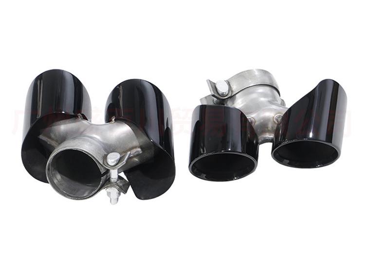 Compatible with 2016-2018 Porsche 911.1/2: Modified Stainless Steel Quad Exhaust Tailpipe Muffler.