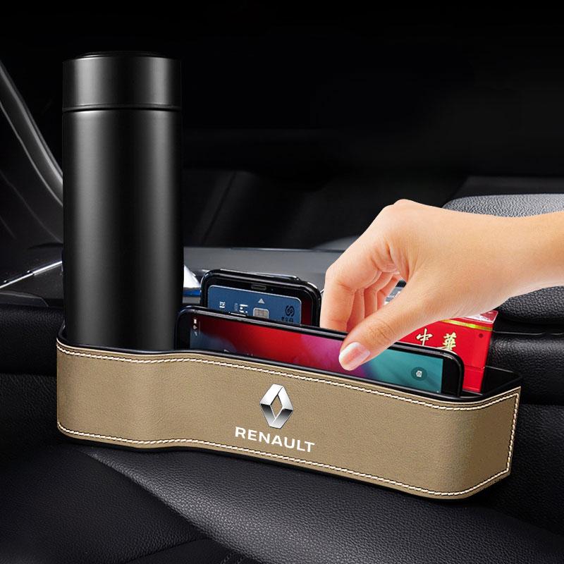 2Pcs Multifunction Car Seat Organizer Seat Crevice Storage Box For Renault Dacia Megane 3 2 4 CC Clio 4 Koleos Clio Laguna 2 3 Duster Logan