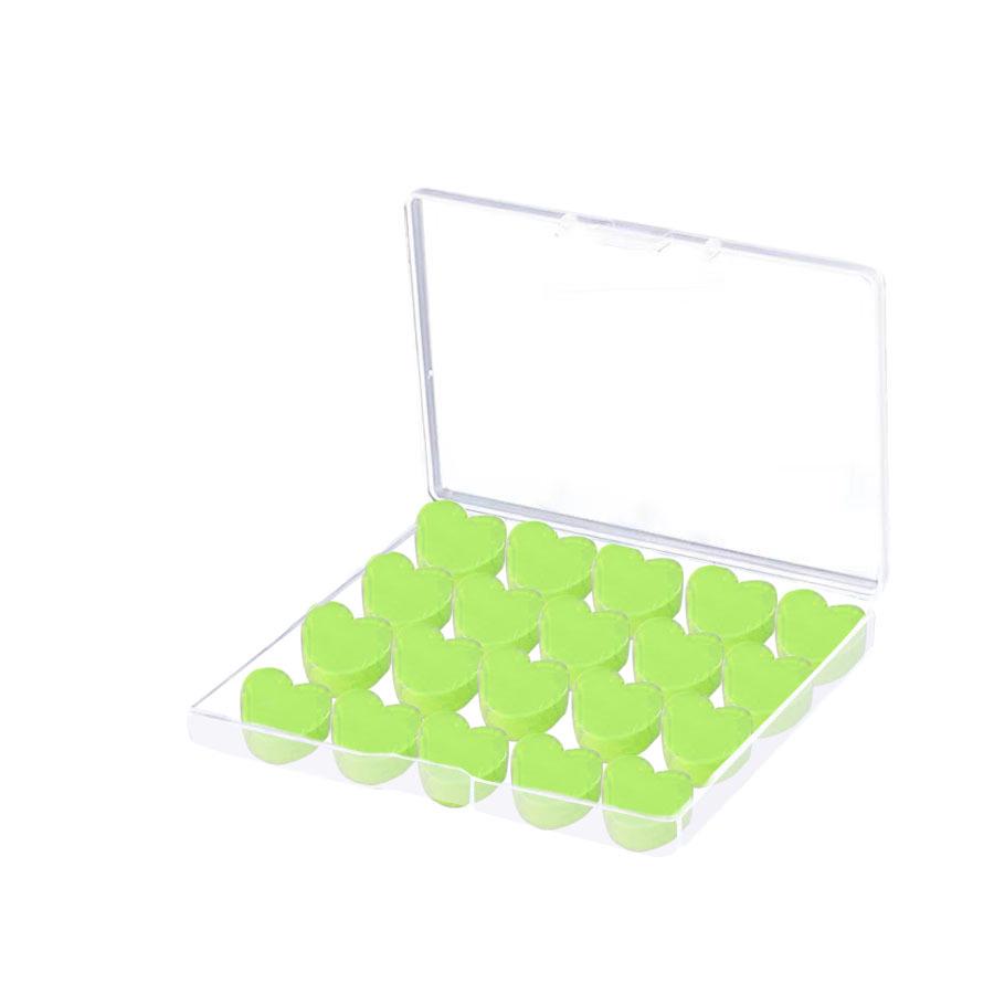 Heart-Shaped Silicone Earplugs Set - 20 Pieces, Noise-Reducing, Perfect for Swimming and Sleep