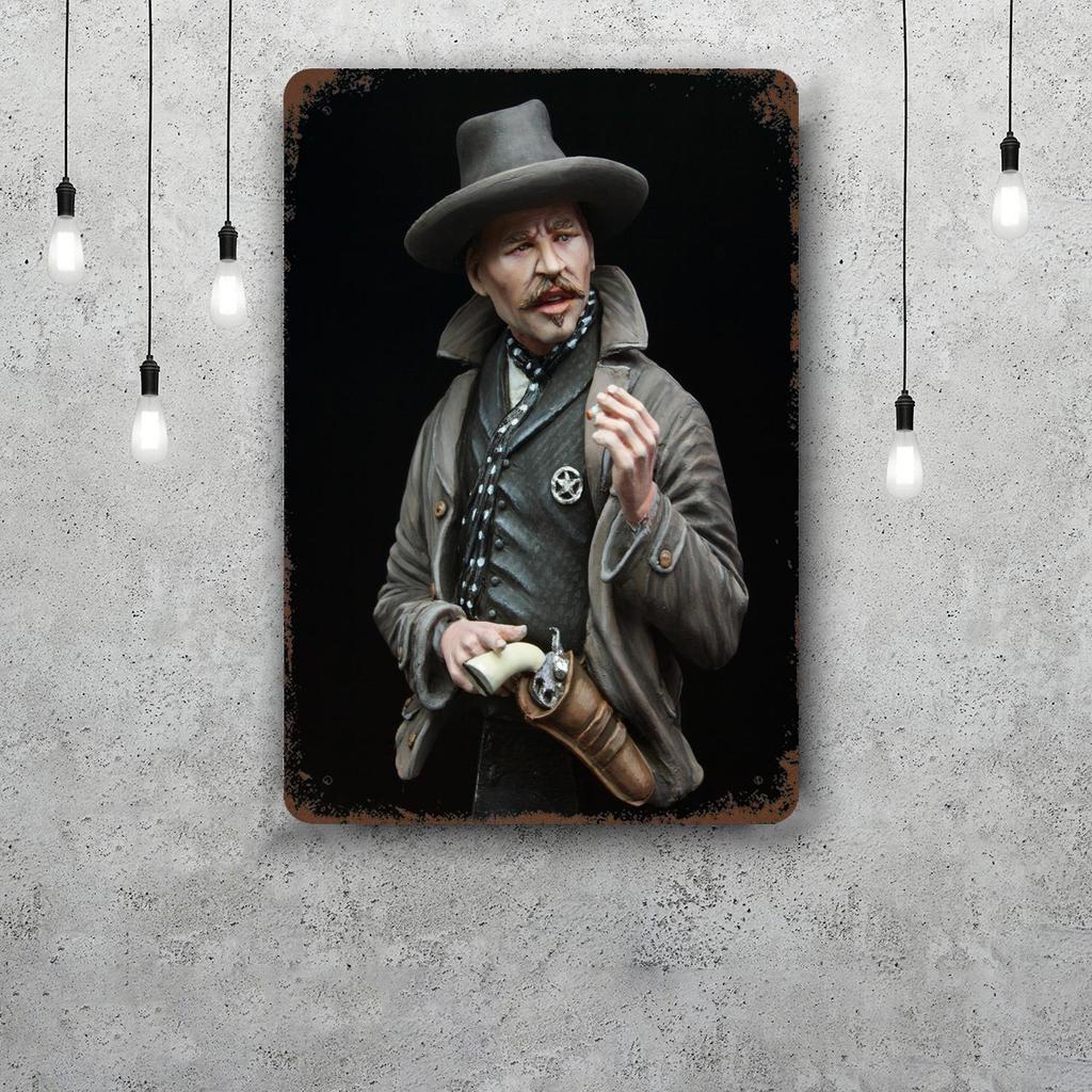 doc holliday Classic Poster Rusty Metal Plaque Retro Decorative Plate Bar Man Cave Garage Club Metal Sign Wall Decoration