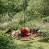 Vintage Design Hanging Bird Feeder Decorative Bird Bathtub Durable Bird Food Container  Courtyard