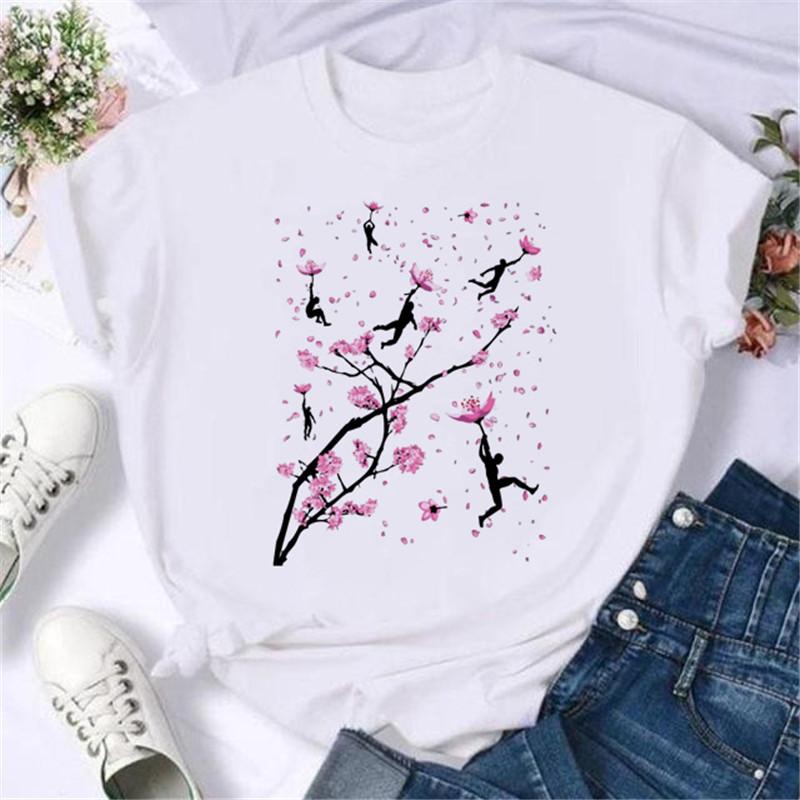 Maycaur Fashion Musical Note Printed Women T Shirt Harajuku Short Sleeve Funny T-Shirt Cute Cartoon Top Tees Female Clothes