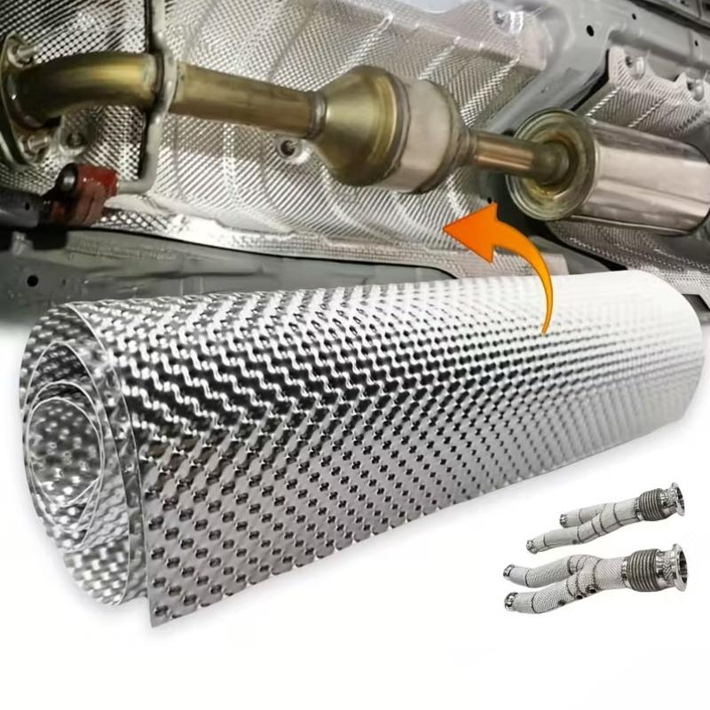Hitzeschutz Schweißblech Edelstahlmatte Für Turbo Downpipe Krümmer Motor Isolierplatte Motorrad Auspuffrohr Lader