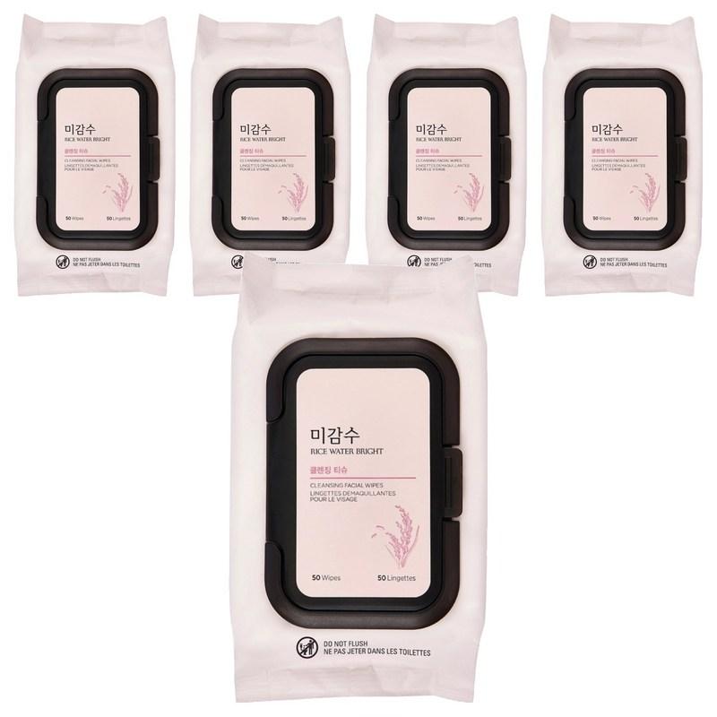 The Face Shop Migamsu Bright Cleansing Tissues, 50 wipes, 5 pcs