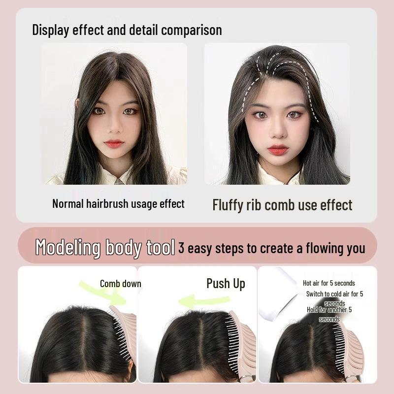 Women's Long Hair Airbag Cushion Brush - Head Massage & Fluffy Curl Comb