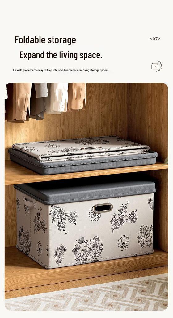 Durable Large Capacity Foldable Storage Box for Clothes & Quilts