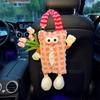Auto Back Seat Tissue Holder Car Plush Cartoon Animal Paper Pouch Funny Cute Tissue Storage Car Supplies for Home Offices