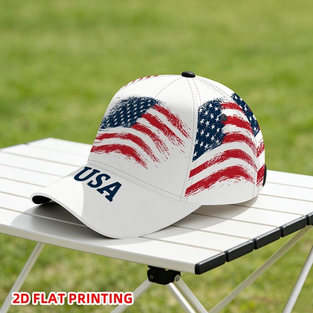 D Print Independence Day Commemorative Sunshade Baseball Cap Outdoor Cap Non-embroidered