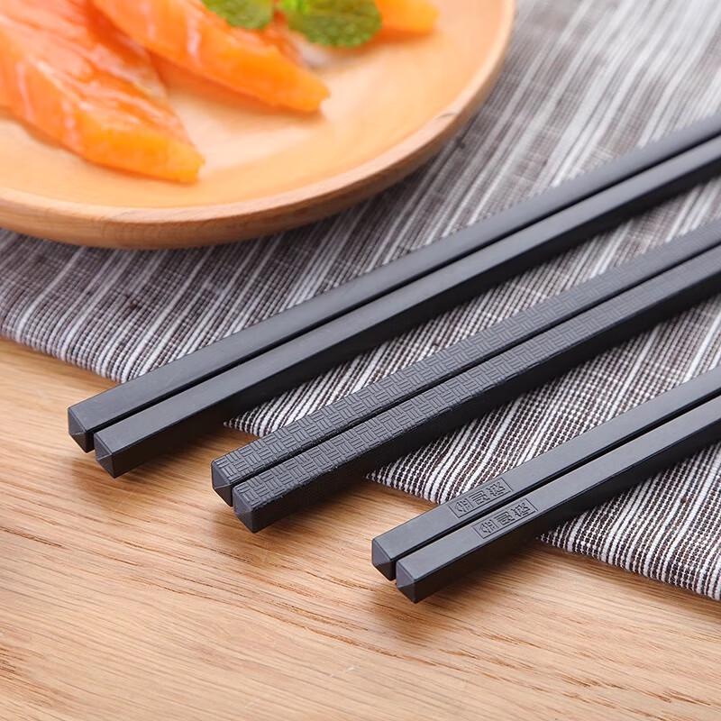 Hochwertige rutschfeste Legierungs-Essstäbchen, 10 Paar