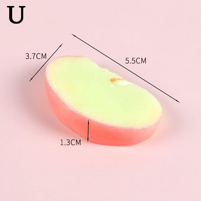 1PC Giocattoli per Bambini Fette di Frutta in PVC Fragola Limone Ananas Frutta Finta Accessori Fatti a Mano