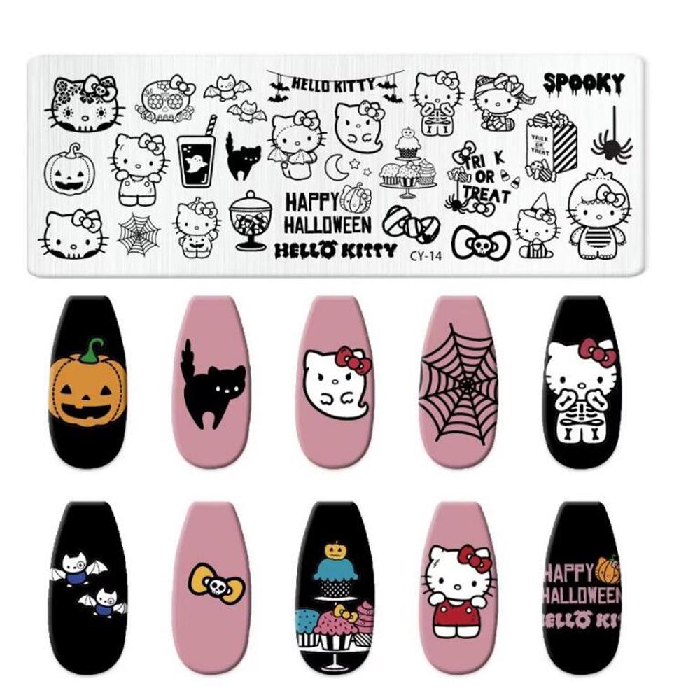 KT Cat & Mickey Mouse Anime Nail Art Stamping Plate for Beginners