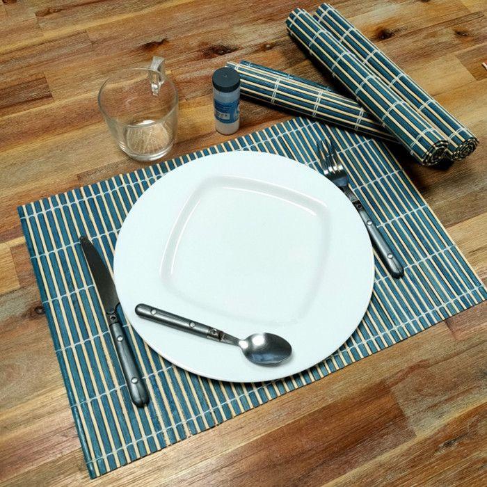 Bamboo Placemats - Set of 4 - Durable - Rollable - Random Colors