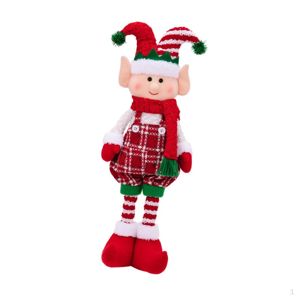 Christmas Doll Decoration Figure Standing Xmas Figurine Ornament for Home
