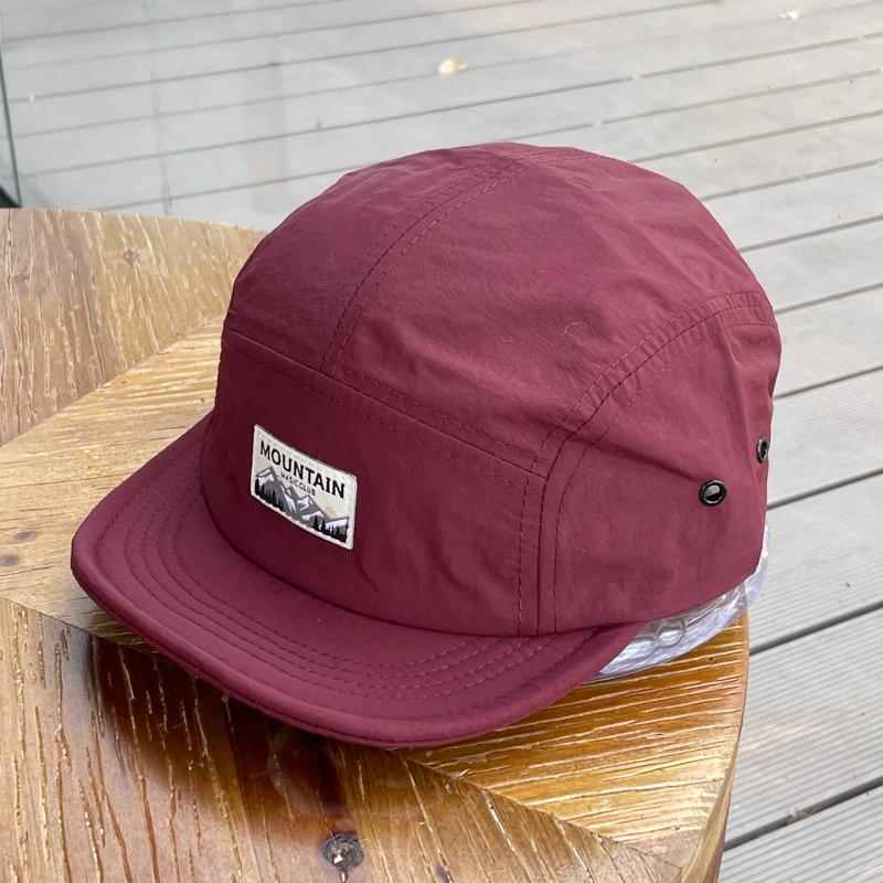 Short Brim Quick-Dry Cap with Embroidered Mesh Design Vintage Style Unisex for Running Hiking Outdoor Casual Wear Breathable