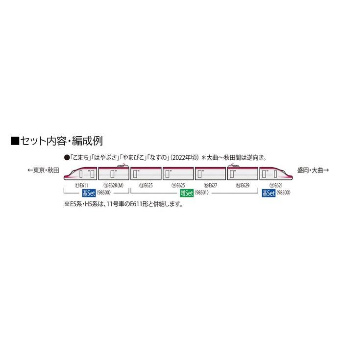 TOMYTEC TOMIX N Gauge JR E6 Series Akita Shinkansen Komachi Additional Set 98501 Model Railroad