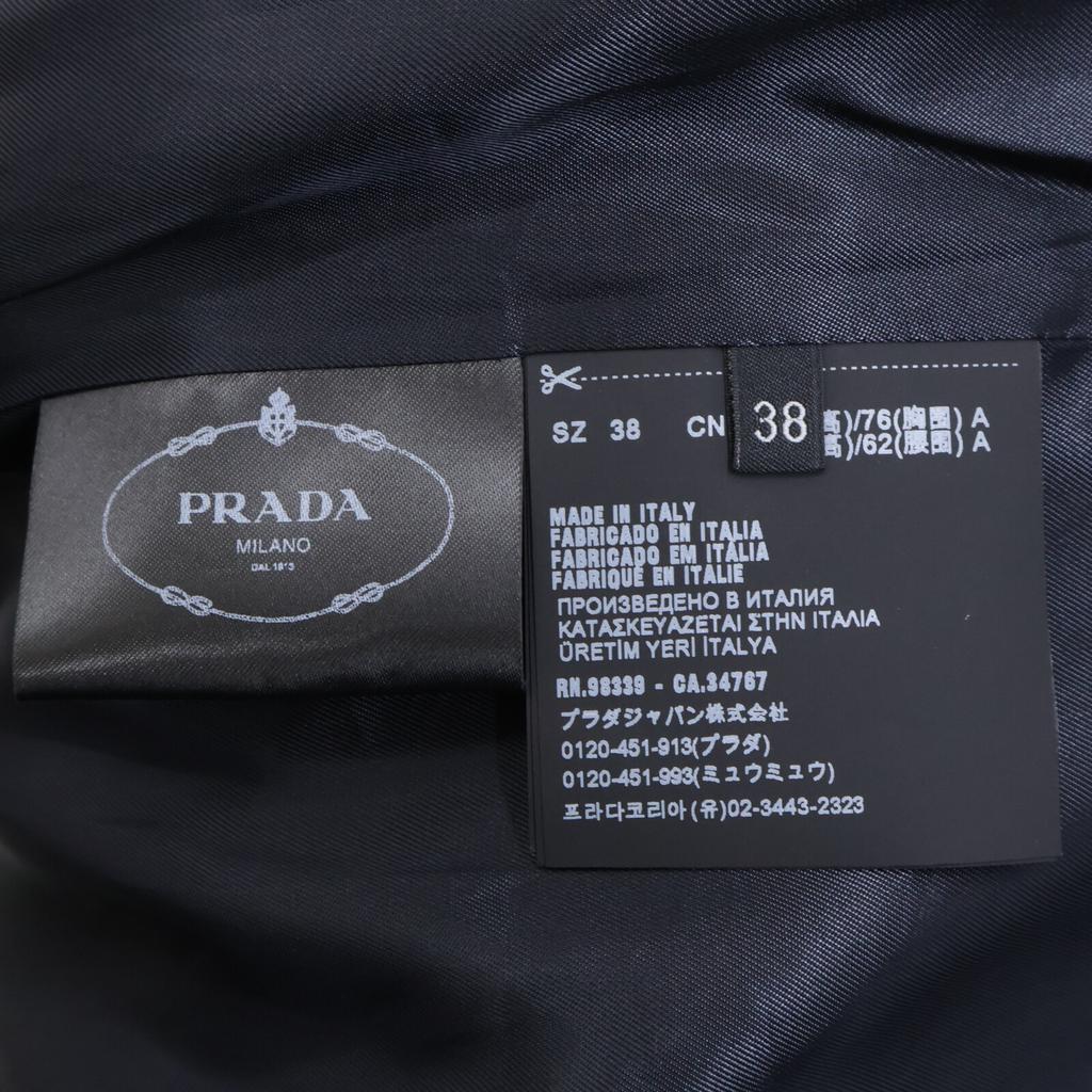 Prada DNA909 S211 Navy Virgin Wool Center Vent 2B Leather Jacket Jacket 38 NavyUsed
