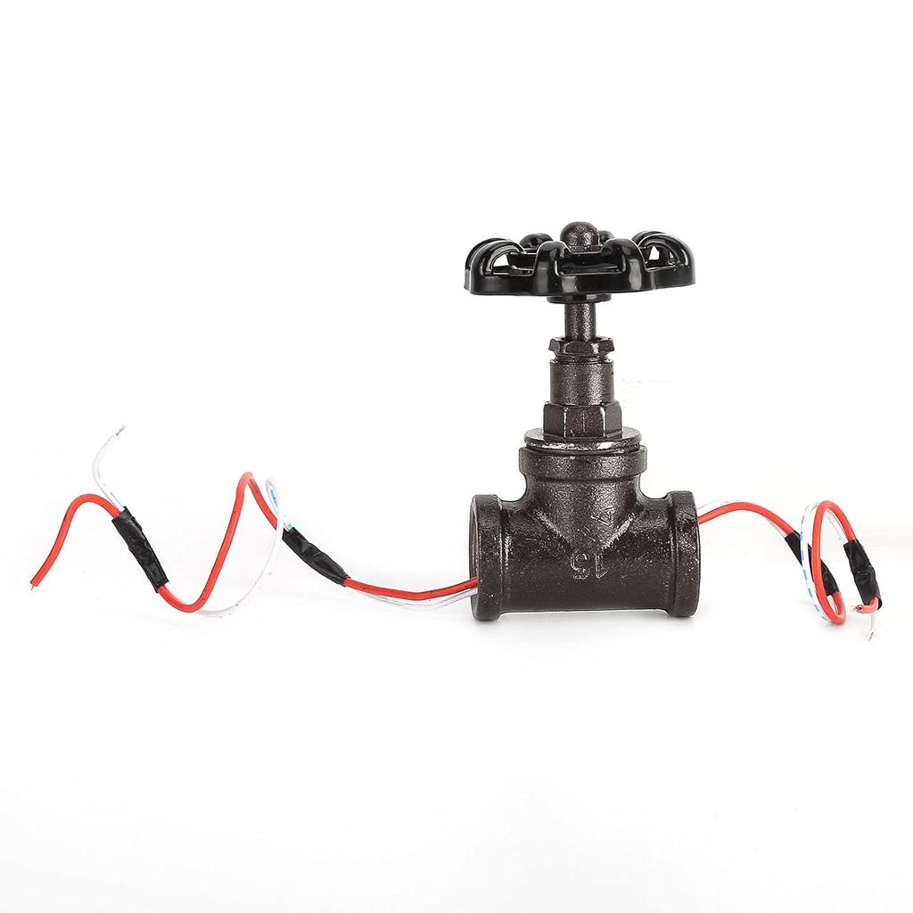 Steampunk Light Switch,Vintage Iron 1.27 Centimeter Stop Valve Light Switch with Wire Light Accessories Parts,Suitable for Desk Lamp Bedroom Home