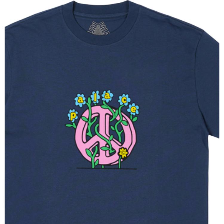 Palace Grower T-Shirt Navy Unisex Tops Blue P26TS088