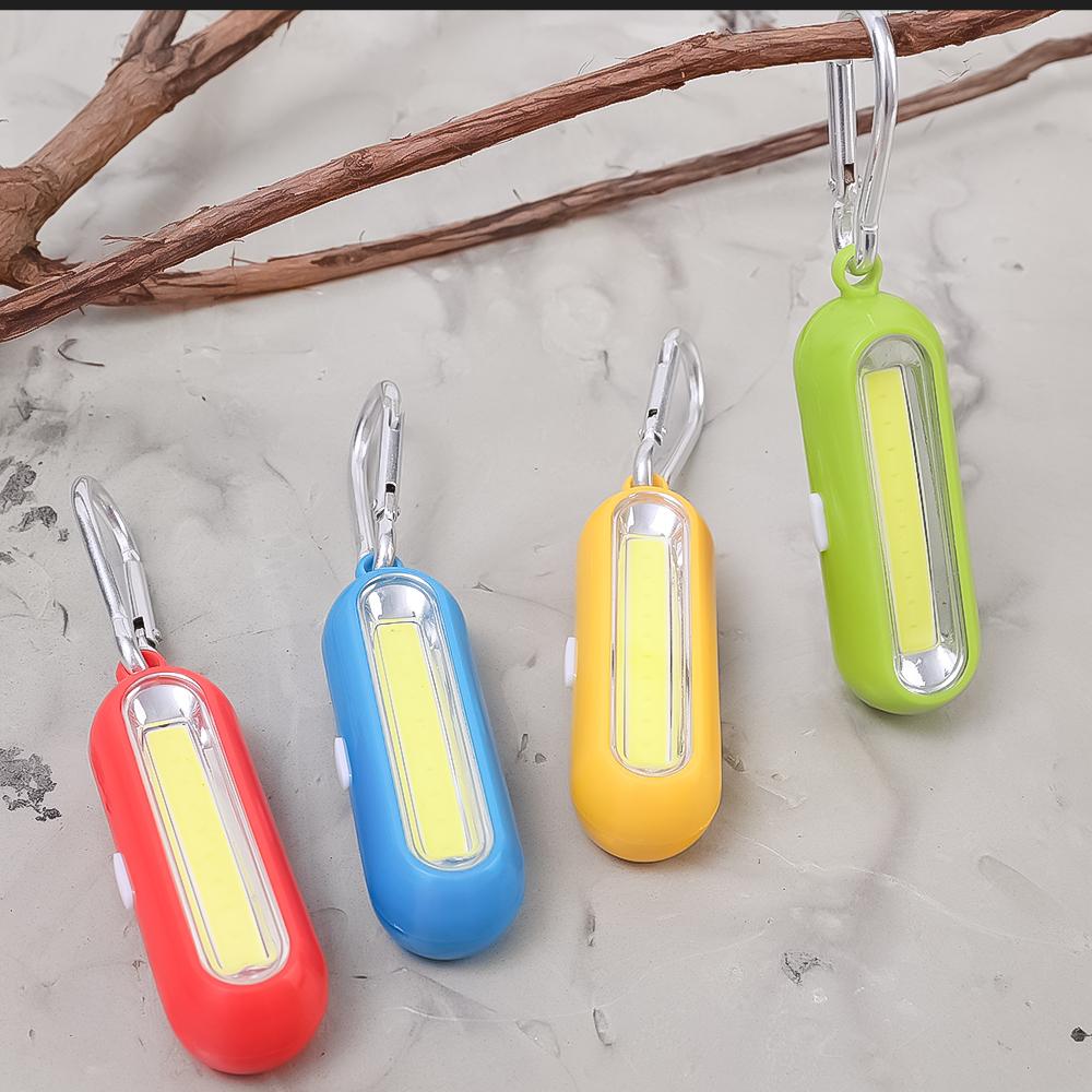 Mini COB LED Keychain Flashlights Outdoor Emergency Light Mini Flashlight Pocket-sized Torch for Camping Hiking