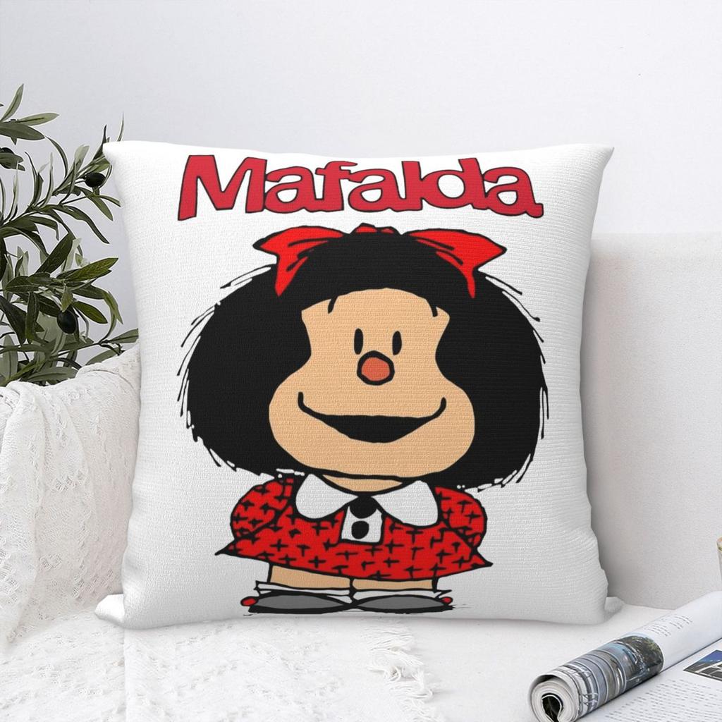 Mafalda Pillowcase Printing Fabric Cushion Cover Decorations Pillow Case Cover Seater Square Xcm