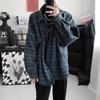 Men's Retro Corduroy Color Block Plaid Jacket - Spring & Autumn Long Sleeve Top