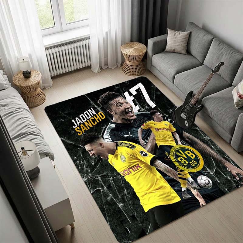 Brazil Neymar Jr 10 Football Star Area Rug Non Slip Floor Carpet Living Room Game Room Home Decor Soccer Fan Gift