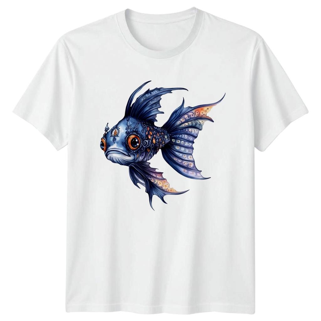 Dark Gothic Fish TShirt Aquatic Fantasy Gift For Him And Her