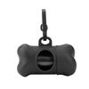 20 Rolls Pet Dog Plastic Clean Trash Waste Bags with Bone Shape Bag Dispenser Holder (Black)