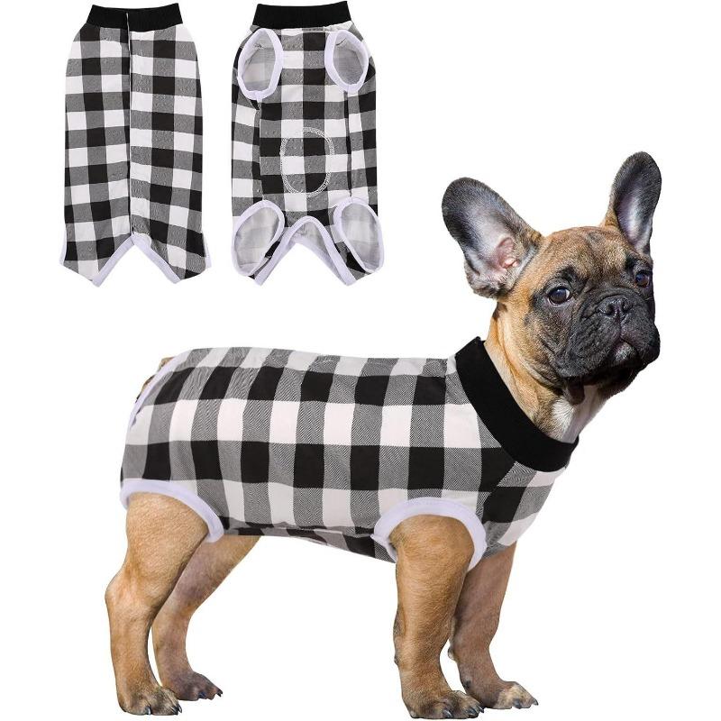 Dog Clothes, Thin Belly Protection Vest, Belly Anti-cool Free Striped Shirt, Back Buttons, Female Dog Sterilization and Weaning