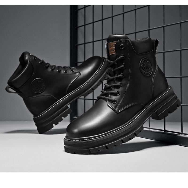 Mens Waterproof Wear Resistant Non Slip Martin Boots For Construction Site Work