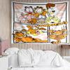 Garfield Print Tapestry, Backdrop, Easy Setup, Ideal for Bedroom, Office & Living Room, with Aesthetic Wall Hanging Decor.