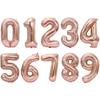 32-Inch Body Shaping Numeric Balloons - Gold & Silver, Floating Birthday & Celebration Decor