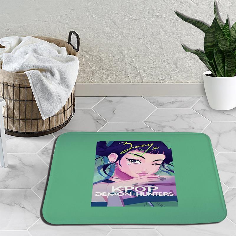 KPop Demon Hunters Mat Huntrix Girl Living Room Bedroom Carpet Zoey Rumi Mira Bathroom Non-slip Door Mat Outdoor Rug Birthday Gift