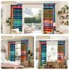 2Pcs Colored exhaust door print curtains,suitable for bedroom,living room kitchen decoration,home decoration,kitchen curtains