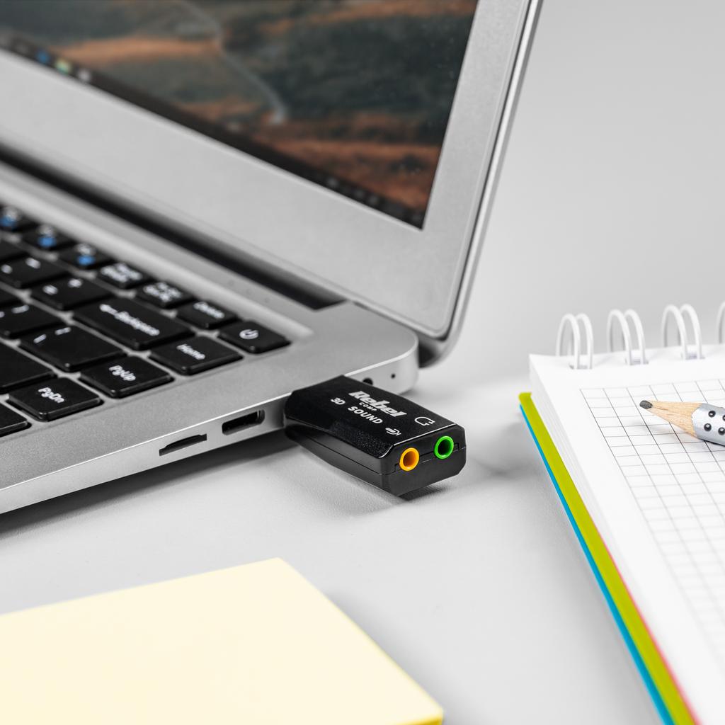 Rebel 3D Sound Virtual 5.1 Sound Plug and Play USB Sound Card