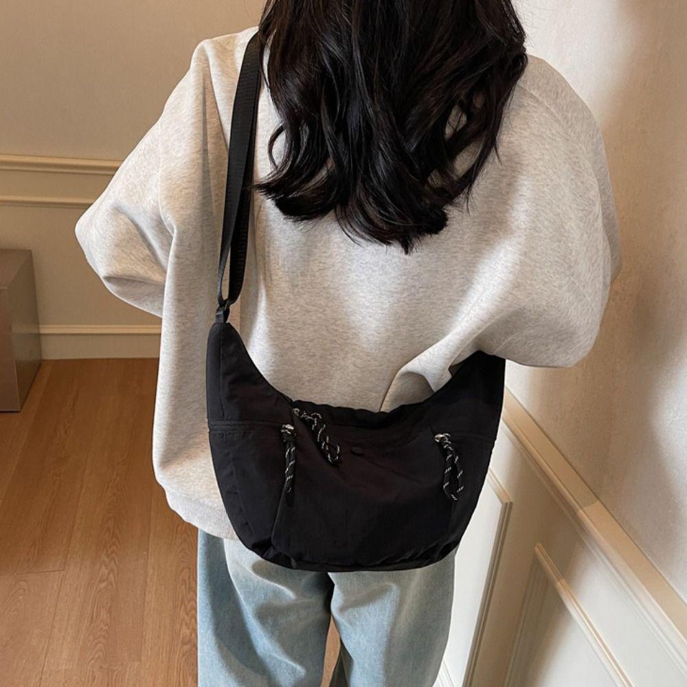 Japanese Style Casual Crossbody Bag Large Capacity Underarm Bag Sports Shoulder Bag  Outdoor