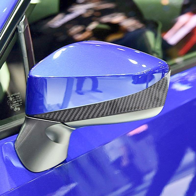 Carbon Fiber Car Rearview Mirror Decoration Cover Trim Side Rear View Mirror Decor Decal Stickers For Subaru BRZ For Toyota